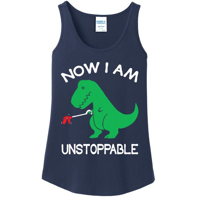 Now IM Unstoppable Funny Trex Dinosaur Ladies Essential Tank