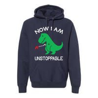 Now IM Unstoppable Funny Trex Dinosaur Premium Hoodie