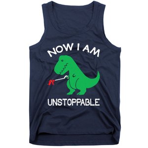 Now IM Unstoppable Funny Trex Dinosaur Tank Top