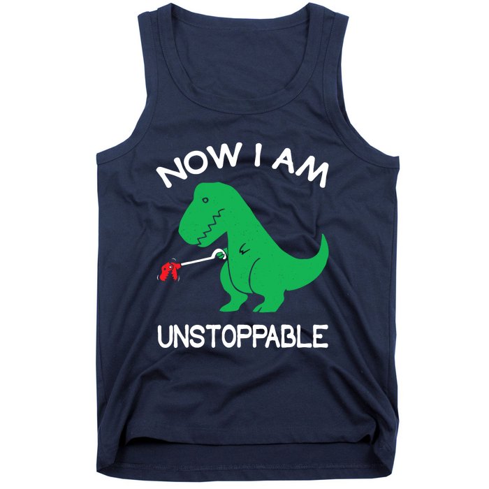 Now IM Unstoppable Funny Trex Dinosaur Tank Top