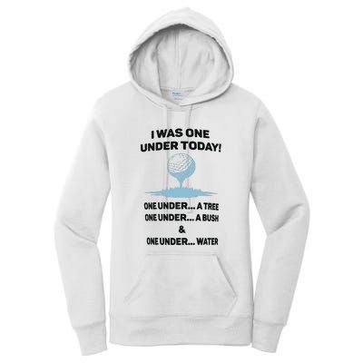 Name I Was One Under Today One Under A Tree Golf Team Women's Pullover Hoodie