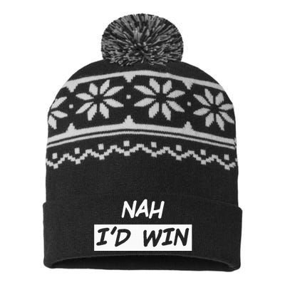 Nah I'd Win USA-Made Snowflake Beanie