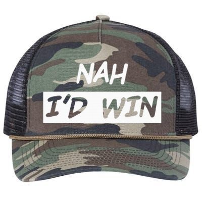 Nah I'd Win Retro Rope Trucker Hat Cap