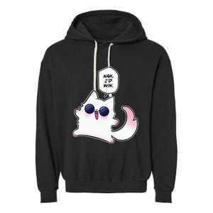 Nah ID Win Gojo Cat Meme Garment-Dyed Fleece Hoodie