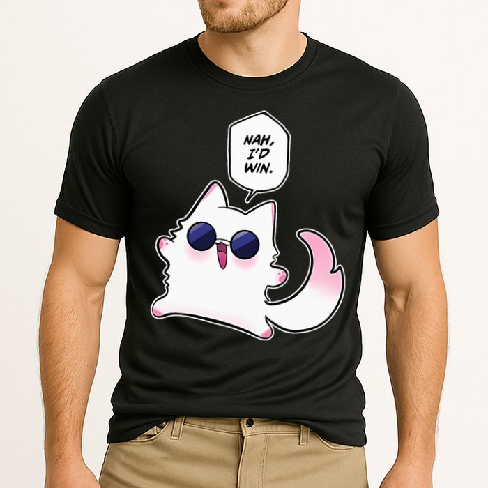 Nah ID Win Gojo Cat Meme Cooling Performance Crew T-Shirt