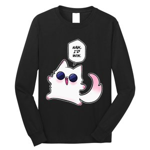 Nah ID Win Gojo Cat Meme Long Sleeve Shirt