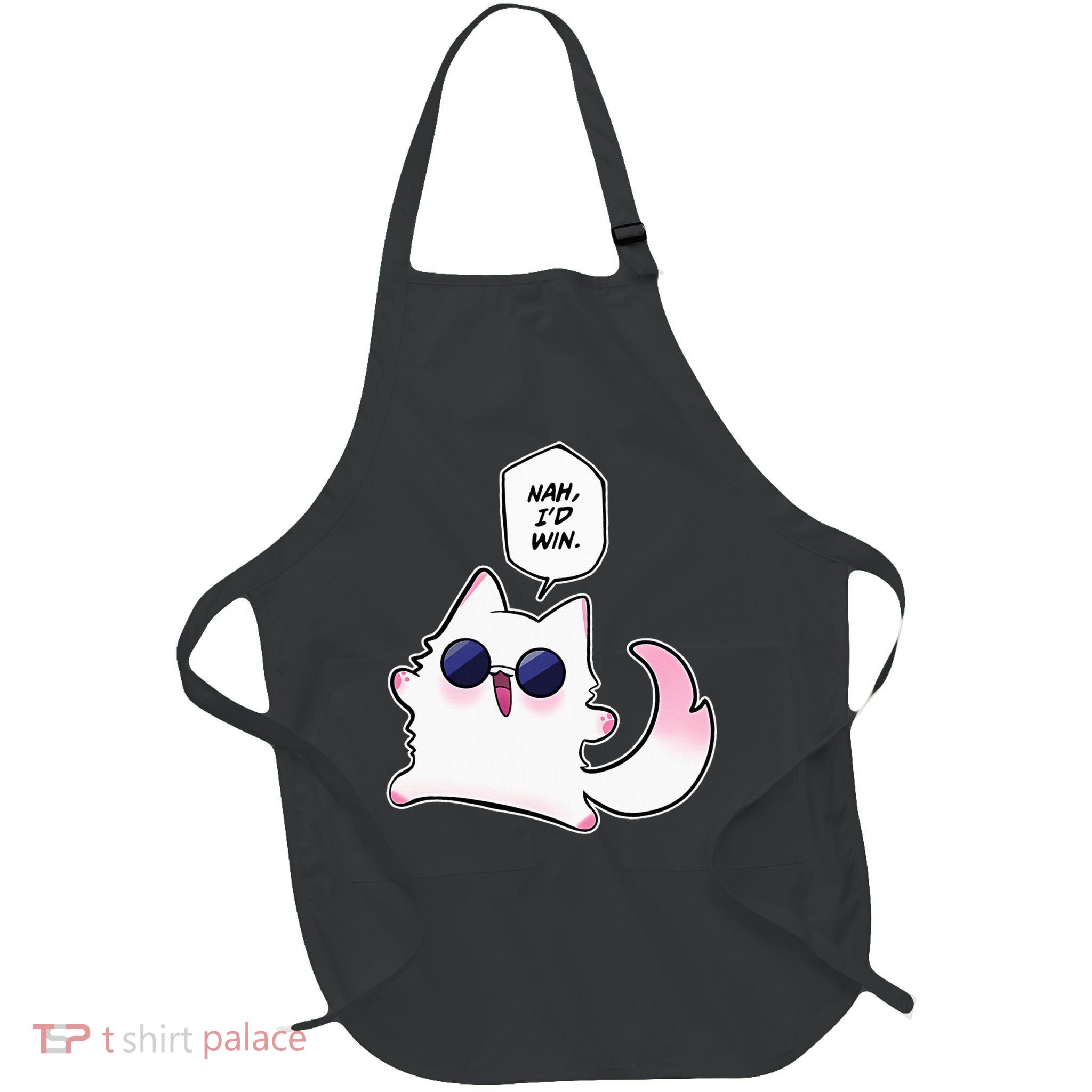 Nah ID Win Gojo Cat Meme Full-Length Apron With Pockets