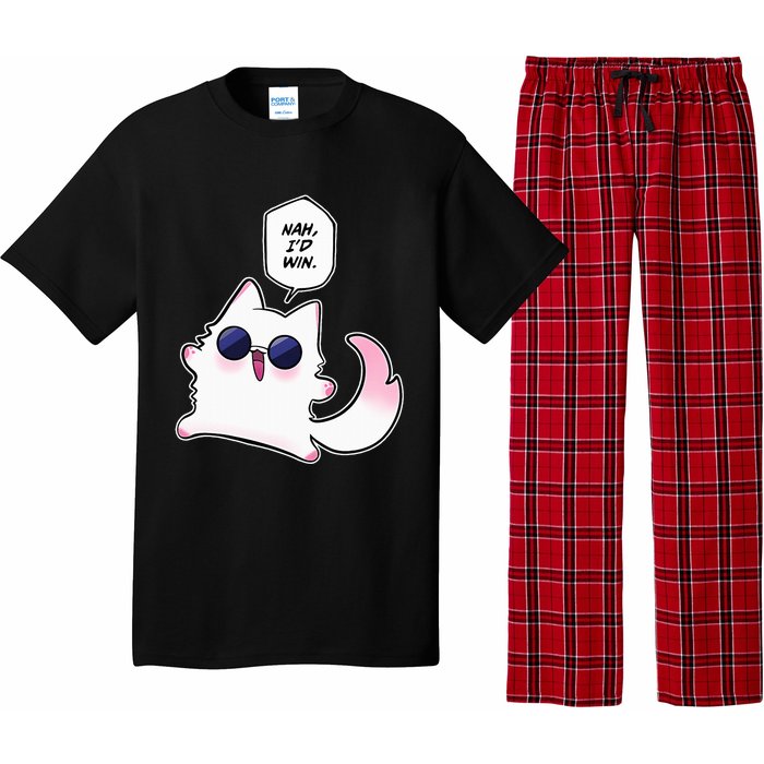 Nah ID Win Gojo Cat Meme Pajama Set