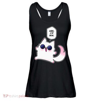 Nah ID Win Gojo Cat Meme Ladies Essential Flowy Tank