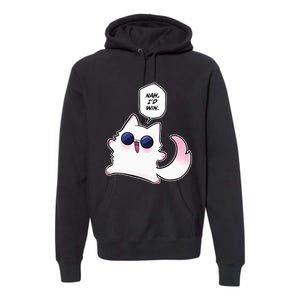 Nah ID Win Gojo Cat Meme Premium Hoodie