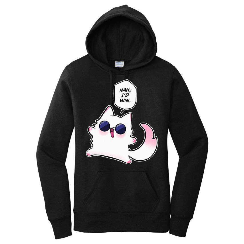 Nah ID Win Gojo Cat Meme Women's Pullover Hoodie