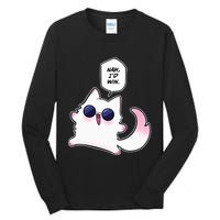 Nah ID Win Gojo Cat Meme Tall Long Sleeve T-Shirt