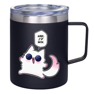 Nah ID Win Gojo Cat Meme 12oz Stainless Steel Coffee Mug