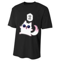 Nah ID Win Gojo Cat Meme Performance Sprint T-Shirt