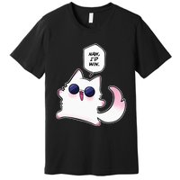 Nah ID Win Gojo Cat Meme Premium T-Shirt