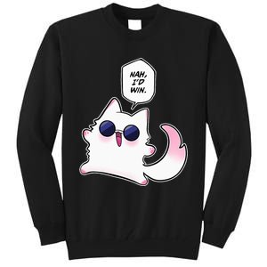 Nah ID Win Gojo Cat Meme Tall Sweatshirt