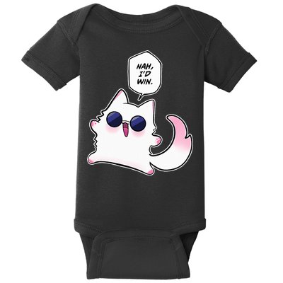 Nah ID Win Gojo Cat Meme Baby Bodysuit