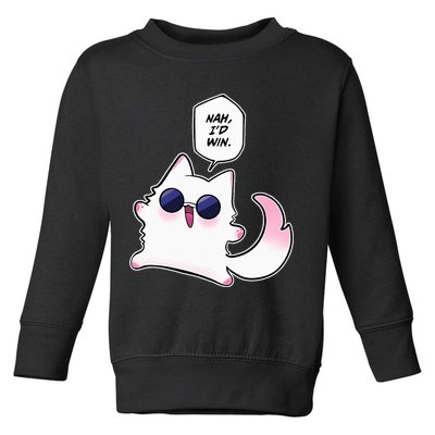 Nah ID Win Gojo Cat Meme Toddler Sweatshirt