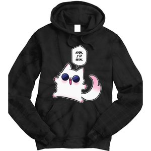 Nah ID Win Gojo Cat Meme Tie Dye Hoodie