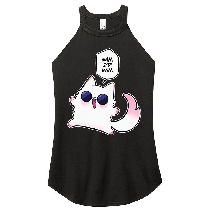 Nah ID Win Gojo Cat Meme Women's Perfect Tri Rocker Tank