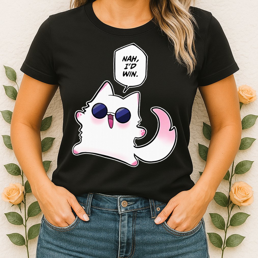 Nah ID Win Gojo Cat Meme Womens T-Shirt