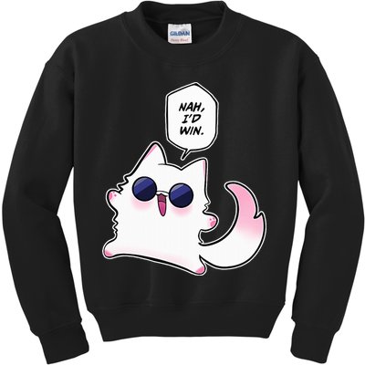 Nah ID Win Gojo Cat Meme Kids Sweatshirt