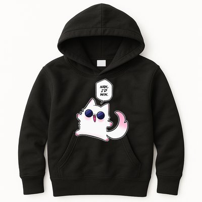 Nah ID Win Gojo Cat Meme Kids Hoodie