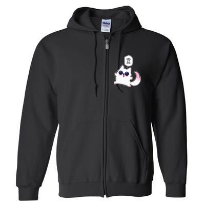 Nah ID Win Gojo Cat Meme Full Zip Hoodie