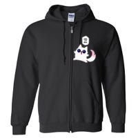 Nah ID Win Gojo Cat Meme Full Zip Hoodie