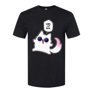 Nah ID Win Gojo Cat Meme Softstyle CVC T-Shirt