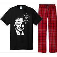 Nah ID Win Funny Trump 2024 Republican Usa Memes Gift Pajama Set