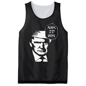 Nah ID Win Funny Trump 2024 Republican Usa Memes Gift Mesh Reversible Basketball Jersey Tank