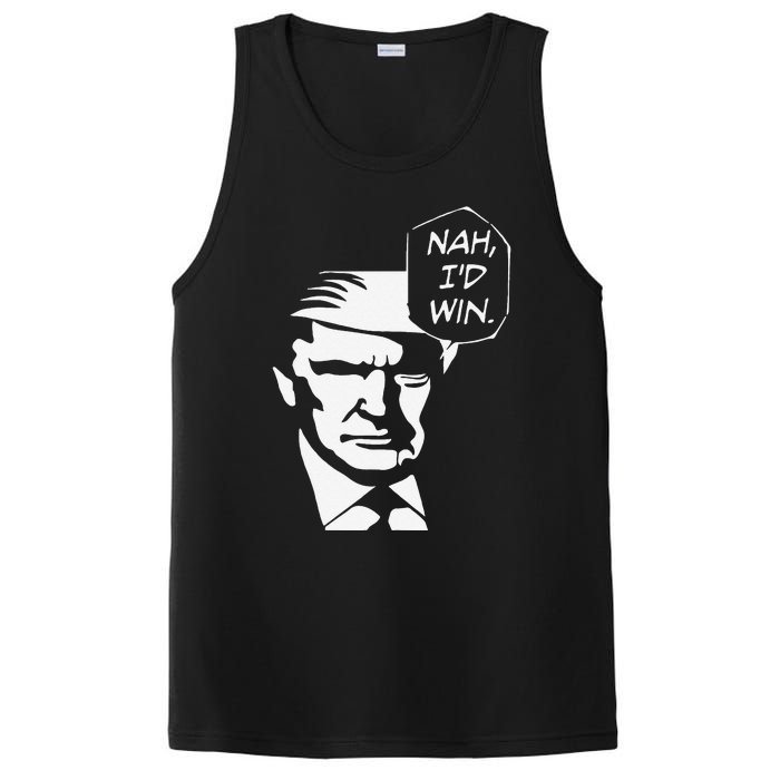 Nah ID Win Funny Trump 2024 Republican Usa Memes Gift PosiCharge Competitor Tank