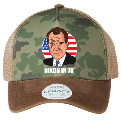 Nixon In 78' President USA Flag Legacy Tie Dye Trucker Hat