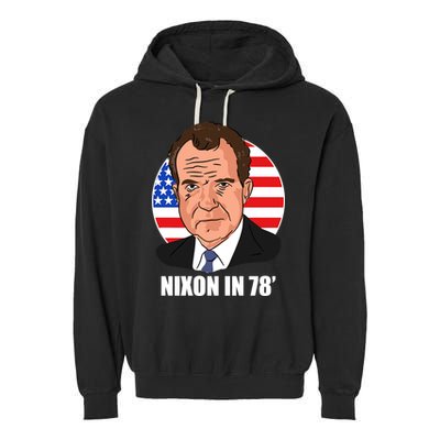Nixon In 78' President USA Flag Garment-Dyed Fleece Hoodie