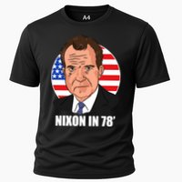 Nixon In 78' President USA Flag Cooling Performance Crew T-Shirt