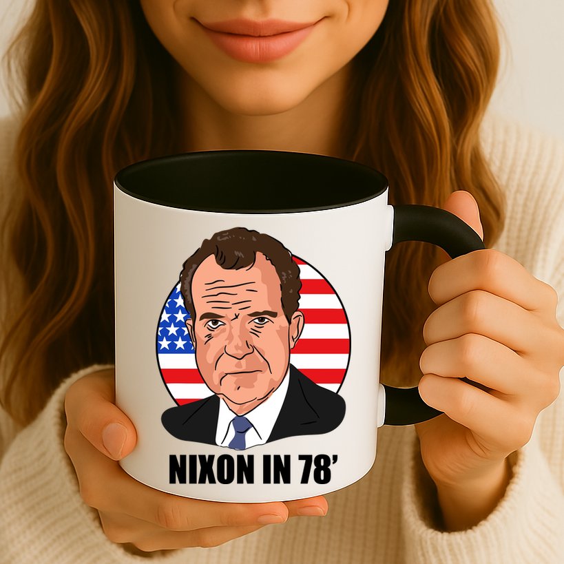 Nixon In 78' President USA Flag Mug