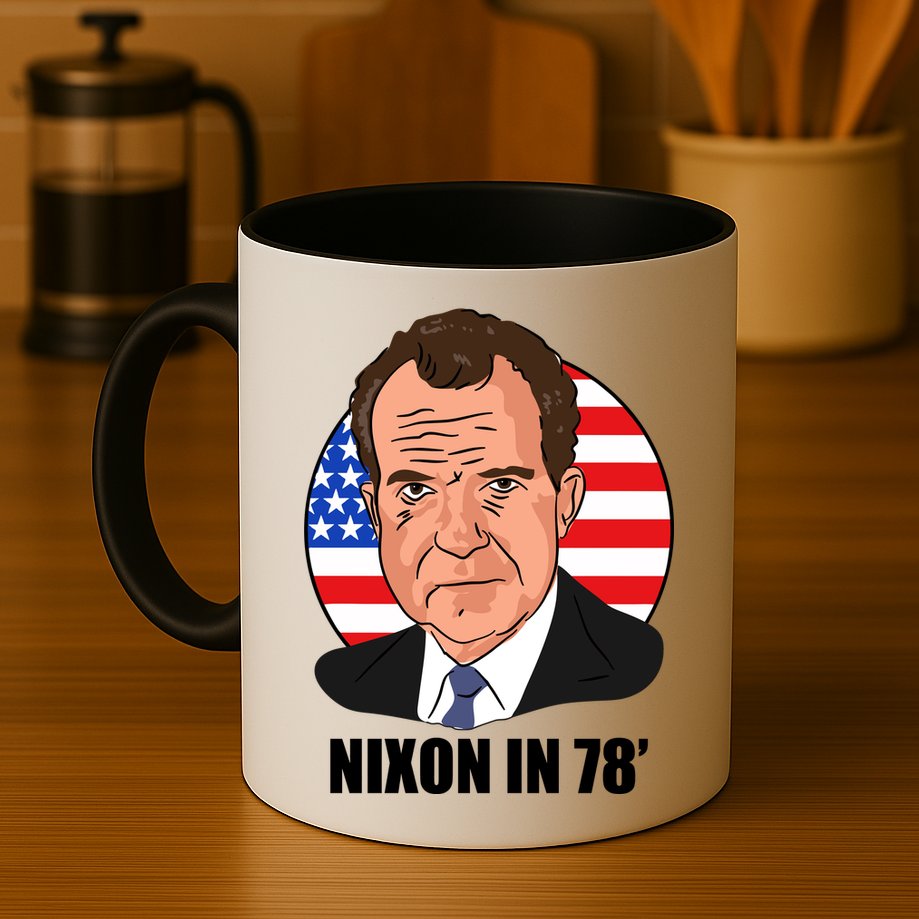 Nixon In 78' President USA Flag Mug