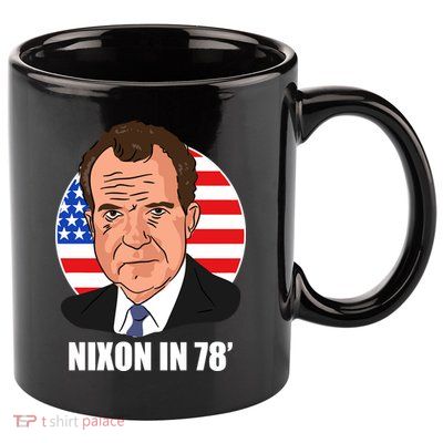 Nixon In 78' President USA Flag 11oz C Handle Ceramic Mug