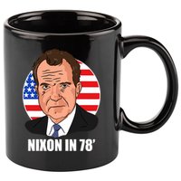 Nixon In 78' President USA Flag 11oz C Handle Ceramic Mug