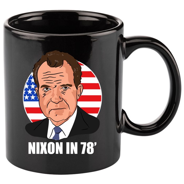 Nixon In 78' President USA Flag 11oz C Handle Ceramic Mug