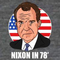 Nixon In 78' President USA Flag 7 Panel Mesh Trucker Snapback Hat