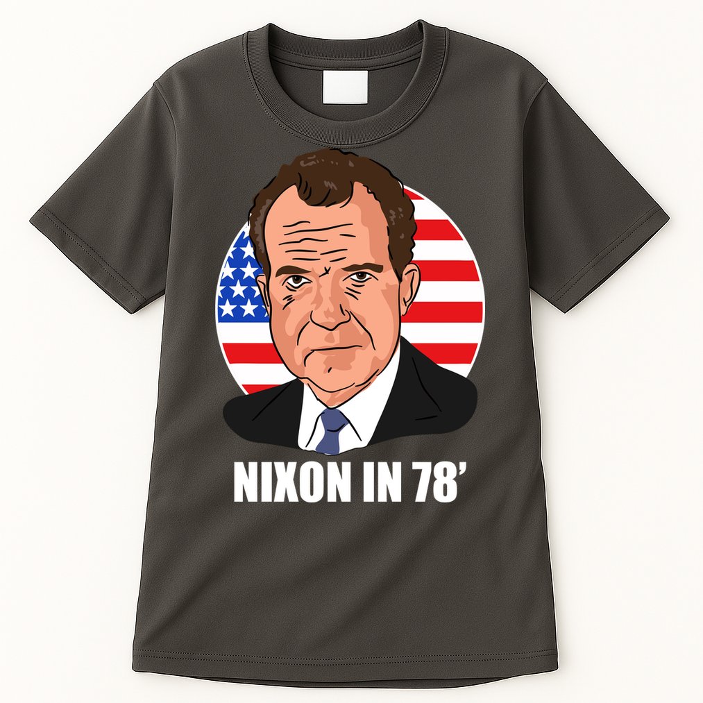 Nixon In 78' President USA Flag Tall T-Shirt