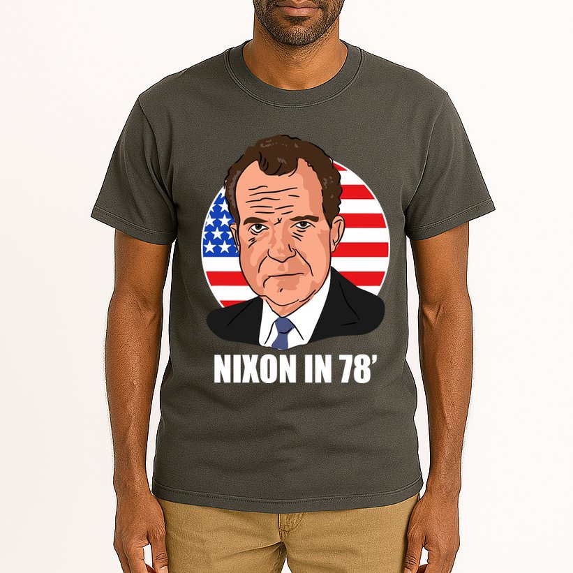 Nixon In 78' President USA Flag Tall T-Shirt