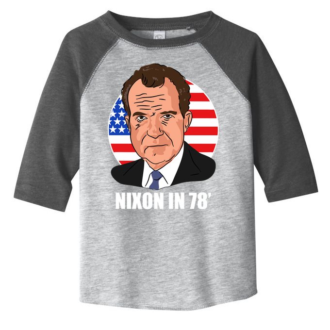 Nixon In 78' President USA Flag Toddler Fine Jersey T-Shirt