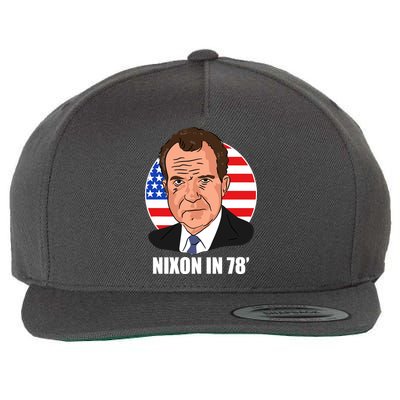 Nixon In 78' President USA Flag Wool Snapback Cap