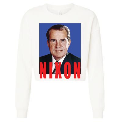 Nixon Poster Cropped Pullover Crew