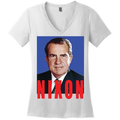 Nixon Poster Women's V-Neck T-Shirt