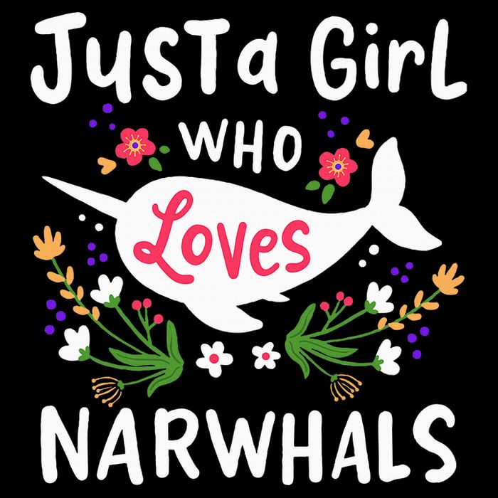 Narwhal Just A Girl Who Loves Narwhals Cute Gift 16 in Basic Backpack