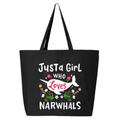 Narwhal Just A Girl Who Loves Narwhals Cute Gift 25L Jumbo Tote